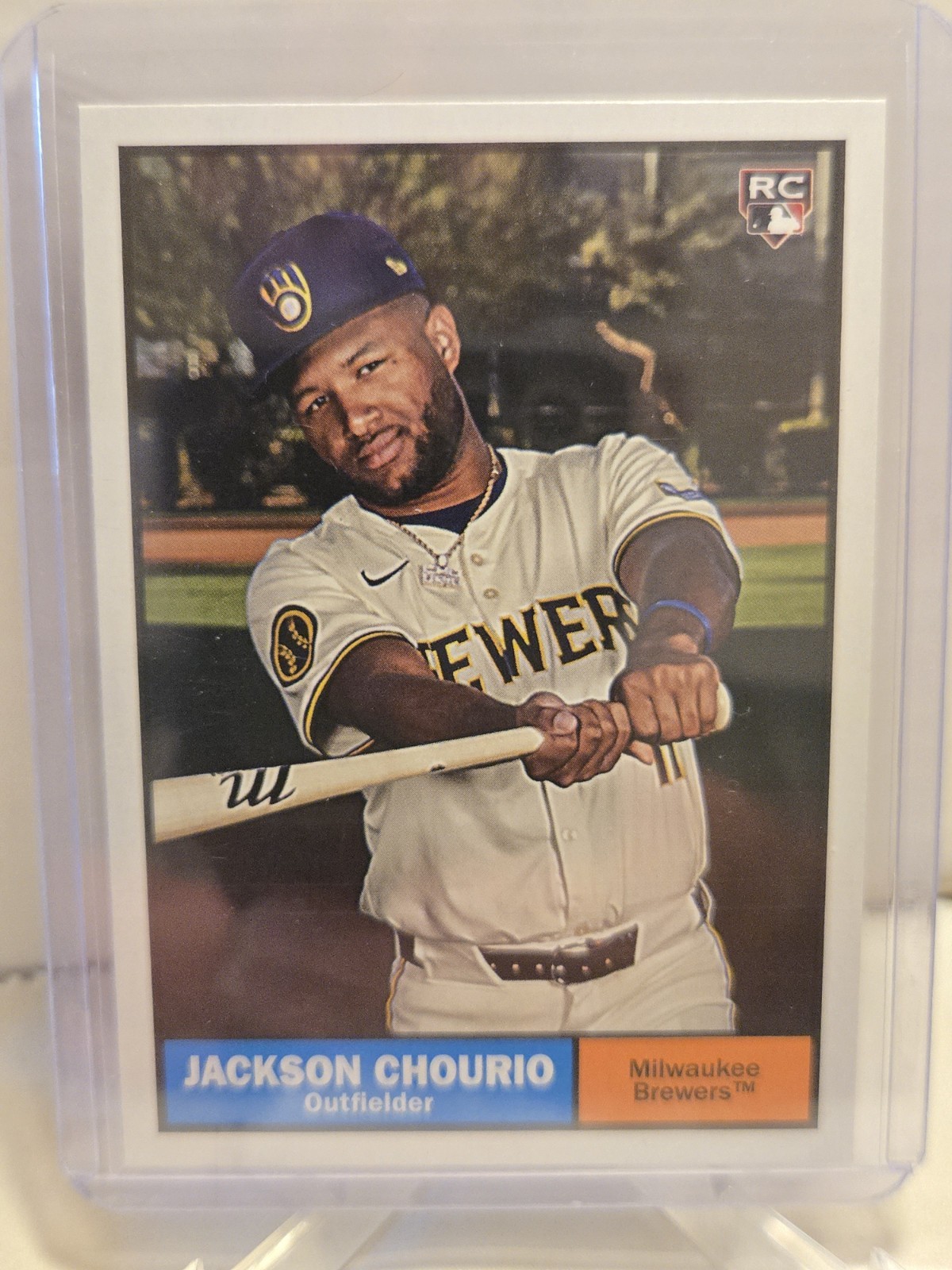 2024 Topps Archives - 1961 Topps Jackson Chourio #44 (RC) Milwaukee Brewers - 4b