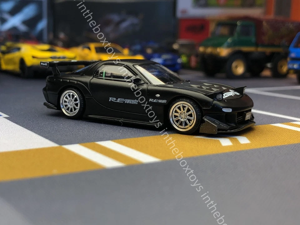 1/64 Poprace Mazda Rx7 Re-AMEMIYA Diecast Model Car Collection Edición Limitada Foto 4 de 4