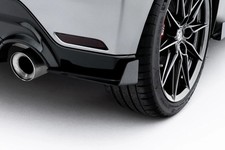 Street Pro Heck Ansatz Flaps Diffusor + Flaps für Toyota GR Yaris Mk4 FL Schwarz