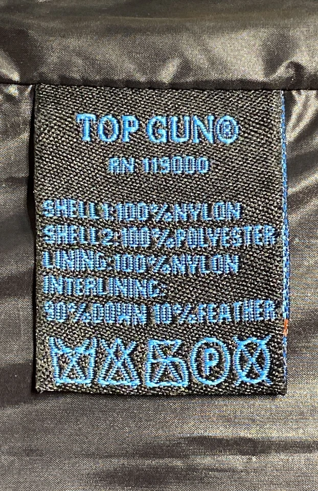 Top Gun 男式全新带标签红色漫画印花连帽羽绒夹克尺寸 2XL — 第 4/4 张图片