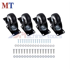 Caster Wheels - 3 Inch Casters Set of 4 Heavy Duty, Locking Industrial Casters