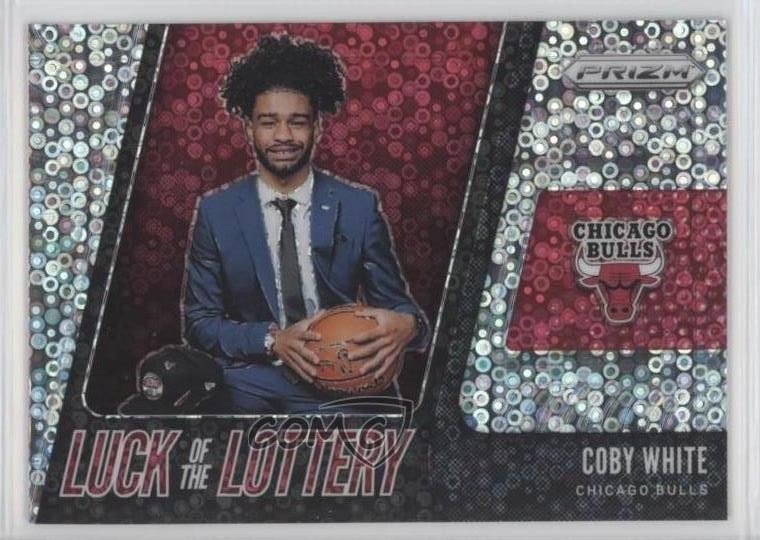 2019-20 Panini Prizm Luck of the Lottery Fast Break Coby White #7 Rookie RC 0z0v