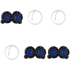 Kicker ( 3 Pair ) 51MSS84 8" Component LED Premium Marine Speakers & 47KLSR8 ...
