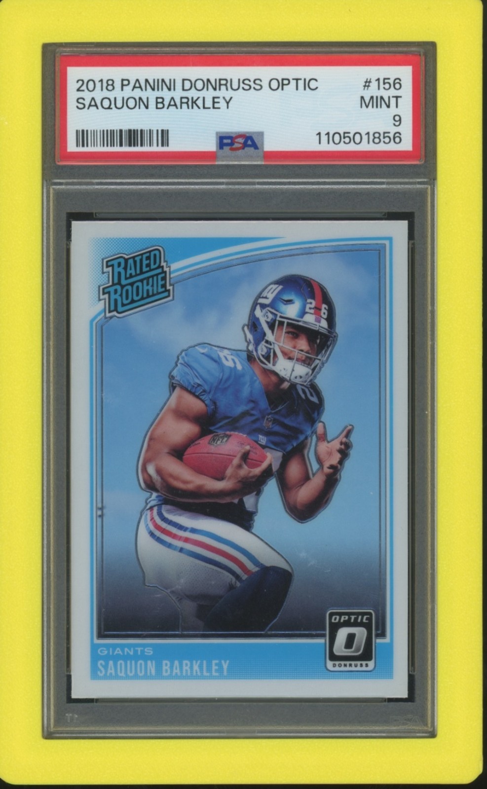 2018 Panini Donruss Optic Saquon Barkley Rated Rookie #156 PSA 9 MINT RC Giants