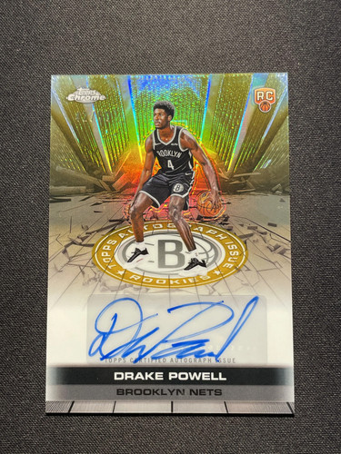 2025-26 Topps Chrome Autograph Issue Rookies Drake Powell Gold 42/50 RC XV44