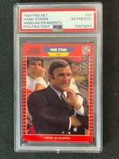 PSA/DNA 1989 Pro Set CBS Announcers Hank Stram Autograph HOF Chiefs Auto dec'05