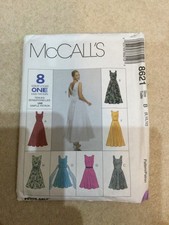 Vintage 1990s Uncut McCall's dress pattern 8621 sizes 8 10 12