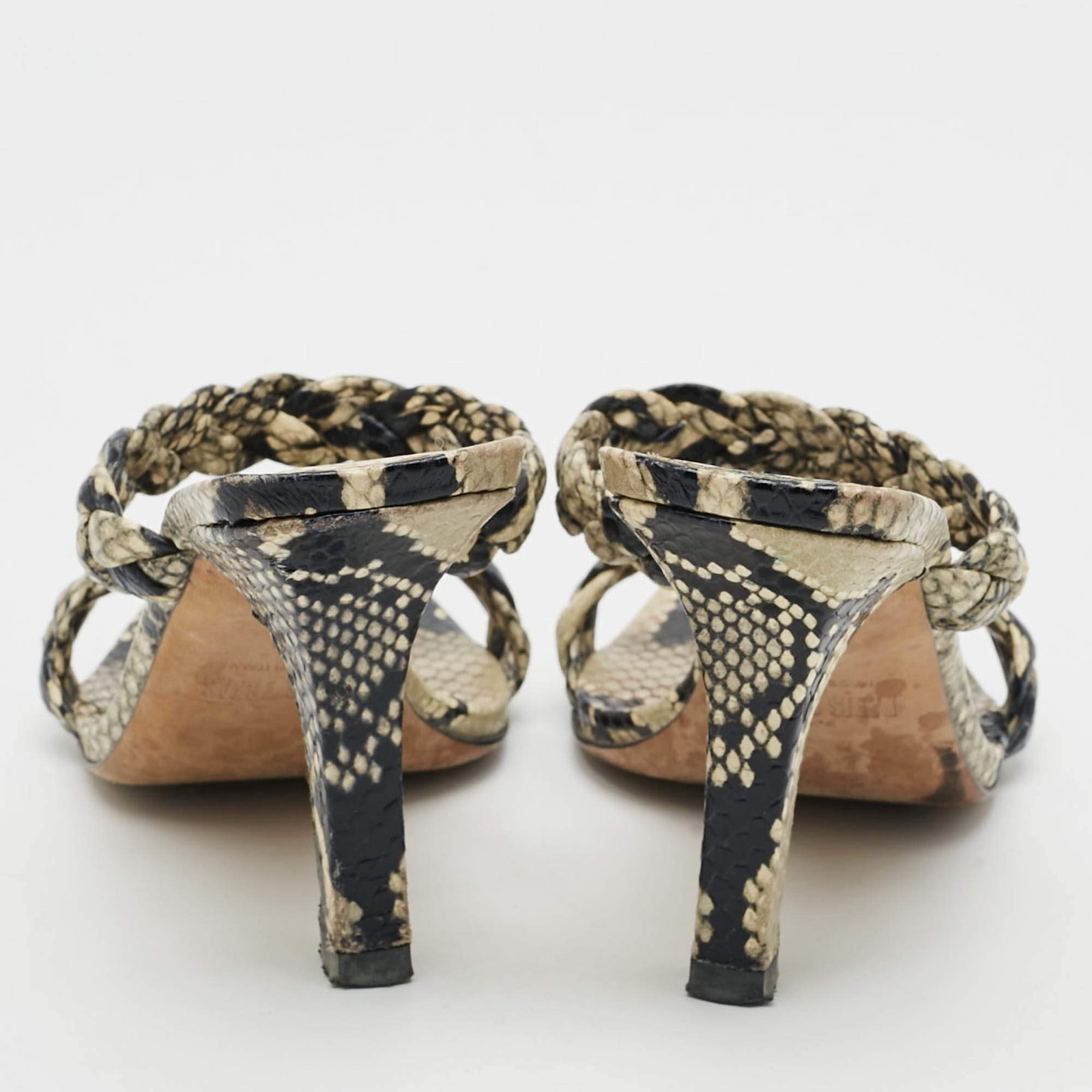 Paris Texas Size 36 GreyBlack Python Embossed Lea… - image 5