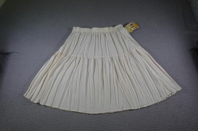 Vintage Western Skirt Womens Medium White Cowgirl Equestrian Rodeo Dance Show