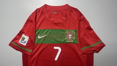 PORTUGAL NIKE 2010 WORLD CUP FOOTBALL HOME JERSEY #7 RONALDO SIZE