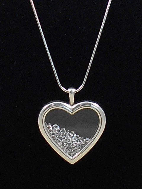 Collar Coctelera Corazón Lleno de Cristal Brighton Chapado en Plata PURE LOVE JL8381 Foto 2 de 2