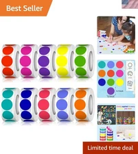 Vibrant 5000 PCS Color Coding Stickers - Perfect for Toddler Crafts & Classroom