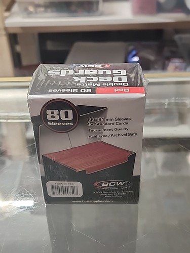 BCW Deck Guards Double Matte Standard - Red (80-Pack) - Picture 2 of 2