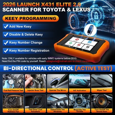 LAUNCH Creader Elite 2.0 FOR TOYOTA All System Car OBDII