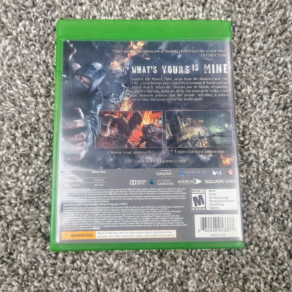 Thief - Xbox One - Complete - TESTED - Image 2 of 4