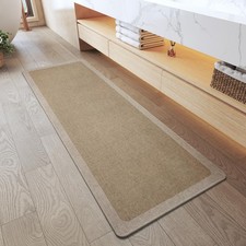 YDKGL Bathroom Runner Rug, Thin Bath Mat 17"x 47", Al-beige Brown