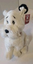 Russ Berrie 12" ABC the Key Skiddles White Dog Terrier Plush w/ Tags Vintage