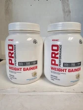 2x GNC Pro Performance Weight Gainer Vanilla Ice Cream-2.5LBS BB: 7/26