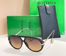 Unisex New Bottega Veneta BV1273S 63MM Sunglasses Black Frame/Tawny Lens
