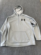Under Armour STORM Mens Size LG Large Loose Fit Gray Sweatshirt Hoodie Pullover