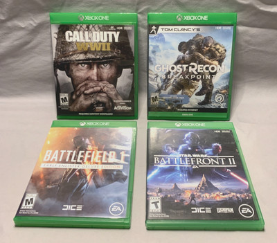 Lot Of 4 Xbox One Games CALL OF DUTY , GHOSTRECON , BATTLEFIELD 1, BATTLEFRONT 2