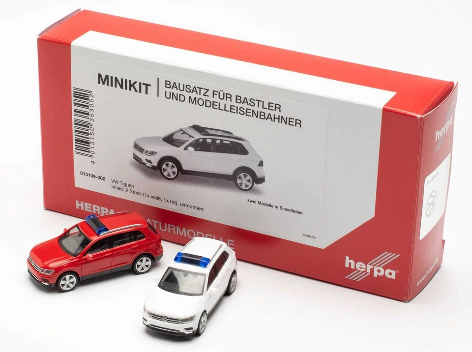 Herpa 013109-002 - MiniKit VW Tiguan avec rampe gyrophare (lot de 2) -  (1:87) - Photo 4/4