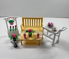 Vintage Barbie Folding Pretty Garden Playset Furniture Lot 90s
