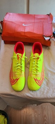 Nike Mercurial Vapor 14 Club FG/MG Volt Yellow Crimson Men's 11.5 In Box
