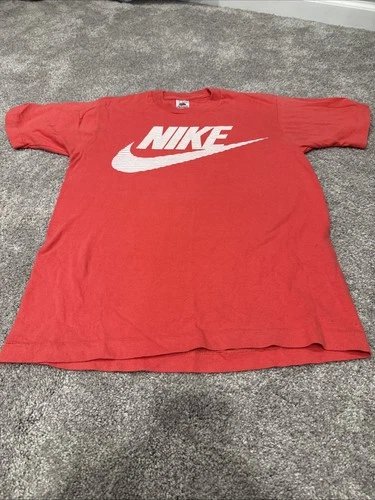 90s Light Red Nike Fruit of The Loom T-Shirt Size Me 1990s vintage concert t-shirt, vintage, size M, single stitch, B+ condition