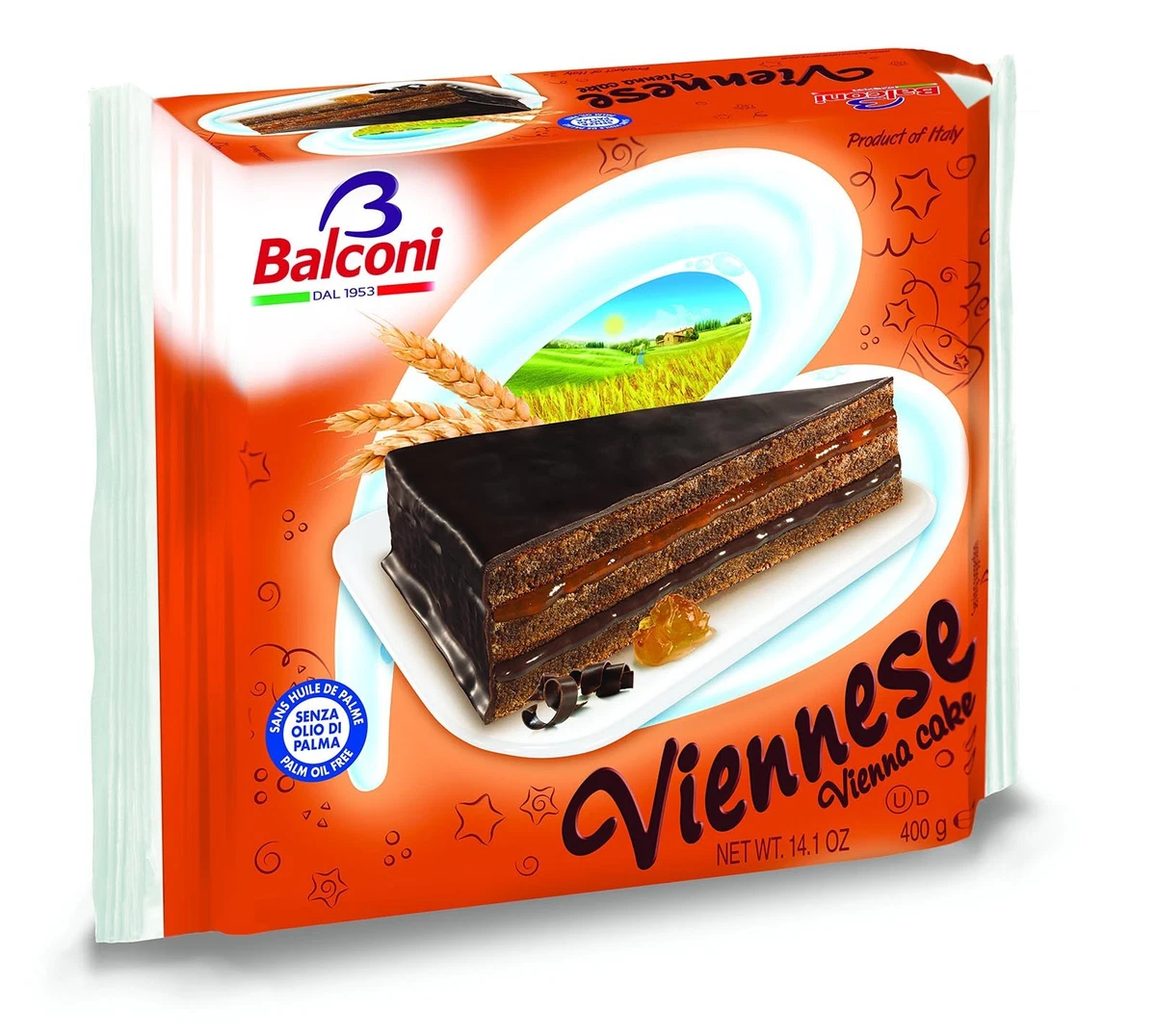 Balconi Viennese Schoko & Aprikose Torta Schokolade 400g Kuchen Vienna Cake