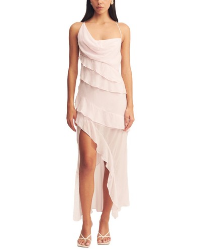Shona Joy Amina Asymmetrical Ruffle Maxi Dress Women's  4