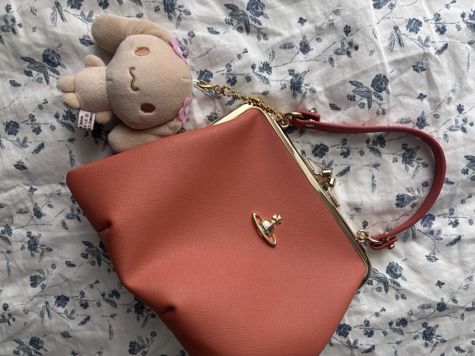 Vivienne Westwood Red LabelGRANNY Chain Shoulder BagPolyurethane Orange NEW - Image 3 of 4