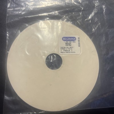 Rio Grande 705163 6'' White Silicone Casting Pad -Jewelry Vacuum Table Flask Seal