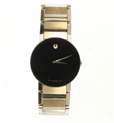 Movado 0606092 Sapphire Stainless Steel Bracelet Black Dial Watch