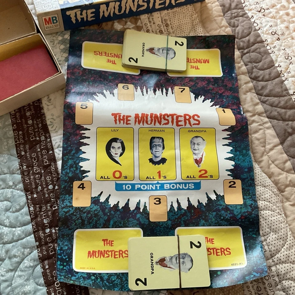 The Munsters Card Game 1964 Milton Bradley 4531 Complete - Image 3 of 4