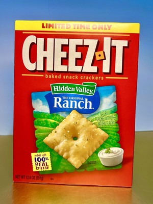   New Limited Edition Cheez-It Hidden Valley Ranch Baked Crackers Box 12.4oz