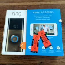 Ring Video Doorbell Wi-Fi HD Night Vision Two-Way Audio Gold/Black