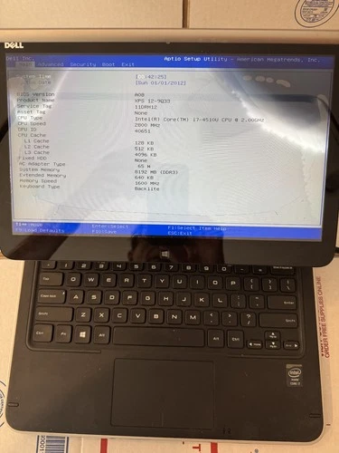 (Dell XPS 12 9Q33 i7-4510U 2GHz | 8GB | Not Working - Sold as is for Parts