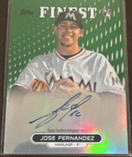 Topps 2013 Finest Rookie Autograph Green Jose Fernandez Marlins RA-JFZ /125