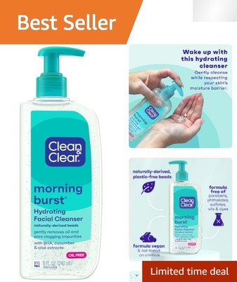 8 Fl. Oz Oil-Free Clean & Clear Morning Burst Face Wash with BHA & Cucumber