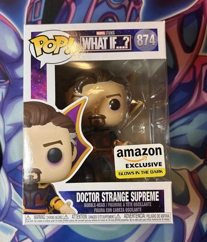 Funko Pop! Marvel: ¿Y si..? Dr. Strange Supreme #874 Glow Amazon 