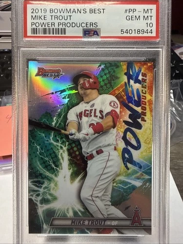 Mike Trout 2019 Bowmans Best Power Producers PSA 10 Gem Mint