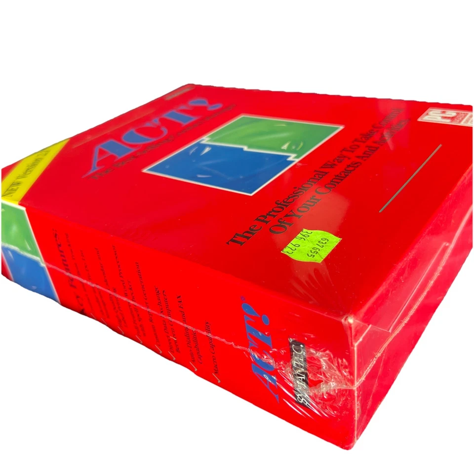 Symantec ACT! Contact Manager Version Windows 2.1 3-1/2 Floppy Disk New Sealed - Image 4 of 4