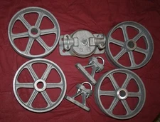 Hit & Miss Gas Flywheel Engine Cart Bolster Front Rear Wheels Truck Axle Kit