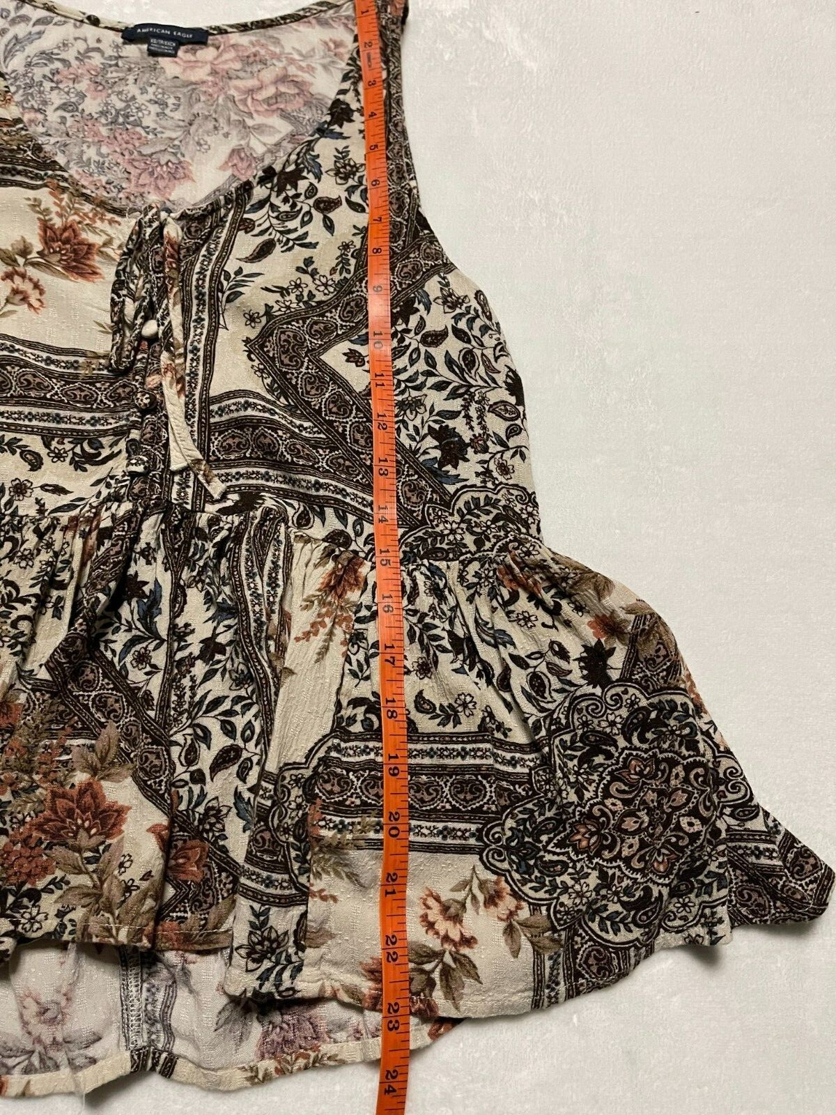 American Eagle Floral Patterned Spaghetti Top Siz… - image 3
