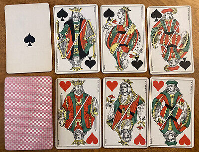 Antique Playing Cards by B. P. Grimaud, Paris c1890 complete 32/32 no  indices