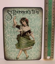 St. Patrick  s Day Decor VINTAGE STYLE Die Cut Cardboard 5 X 7  