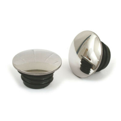1 pair fuel lids stainless steel damed, for Harley - Davidson 82 - 95
