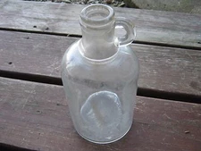 Vintage S.C. Johnson & Son Racine WIS Clear Glass Jug Bottle