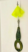  3/8-1/2oz Chartreuse Quad Blade Buzzbait w/Weedless Frog
